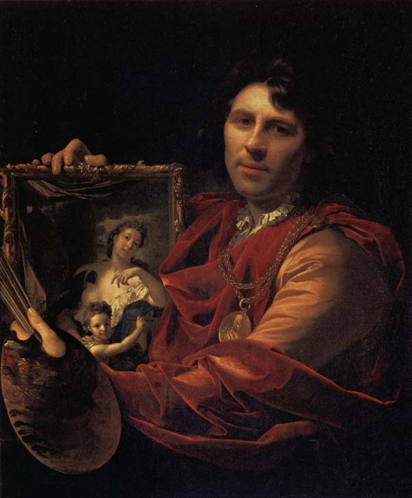 Self-Portrait with a Portrait of his Wife,Margaretha van Rees,and their Daughter,Maria